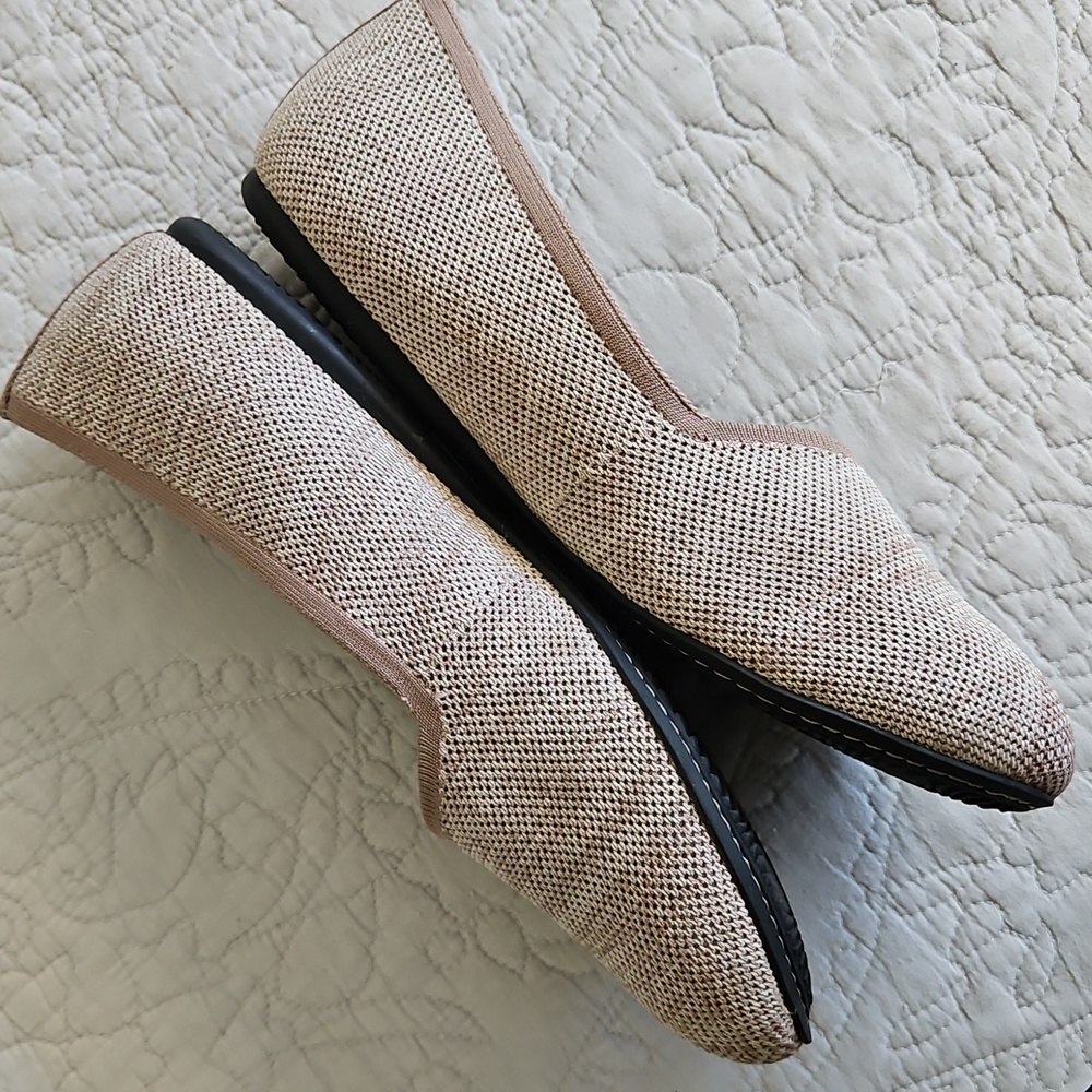 Softwalk Sicily Tan Ballet Flat Knit Loafer Size 10.5 - Picture 6 of 12
